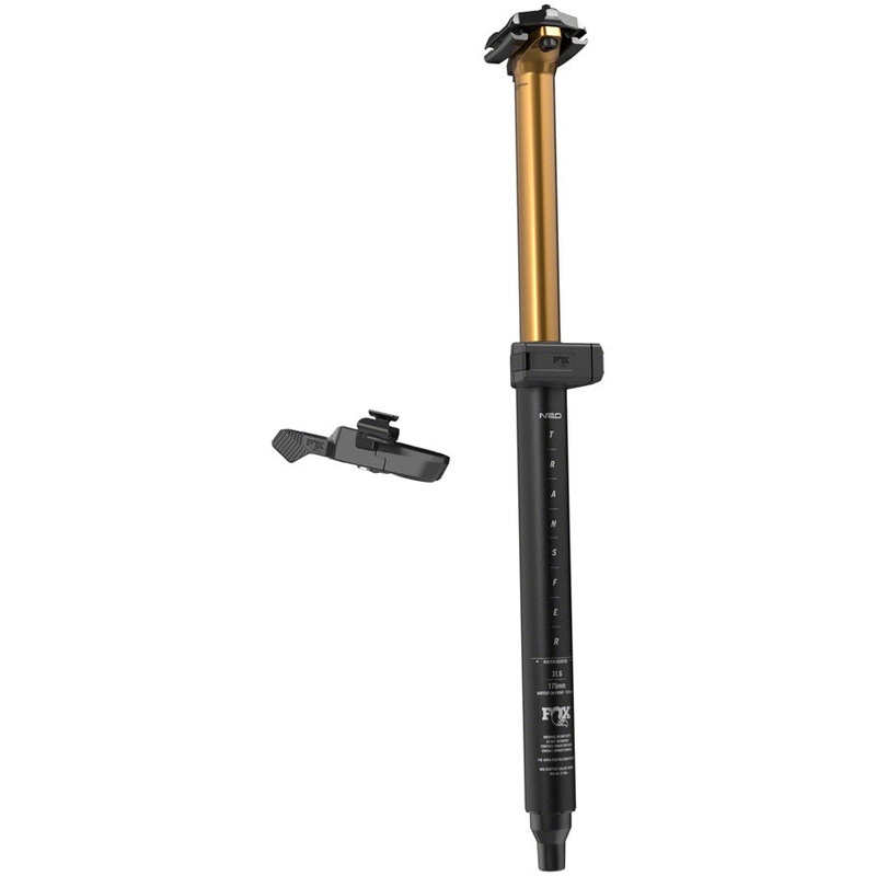 FOX Transfer Factory Neo Wireless Dropper Seatpost – 30.9 mm, 100 mm, Internal Routing, Kashima Coat