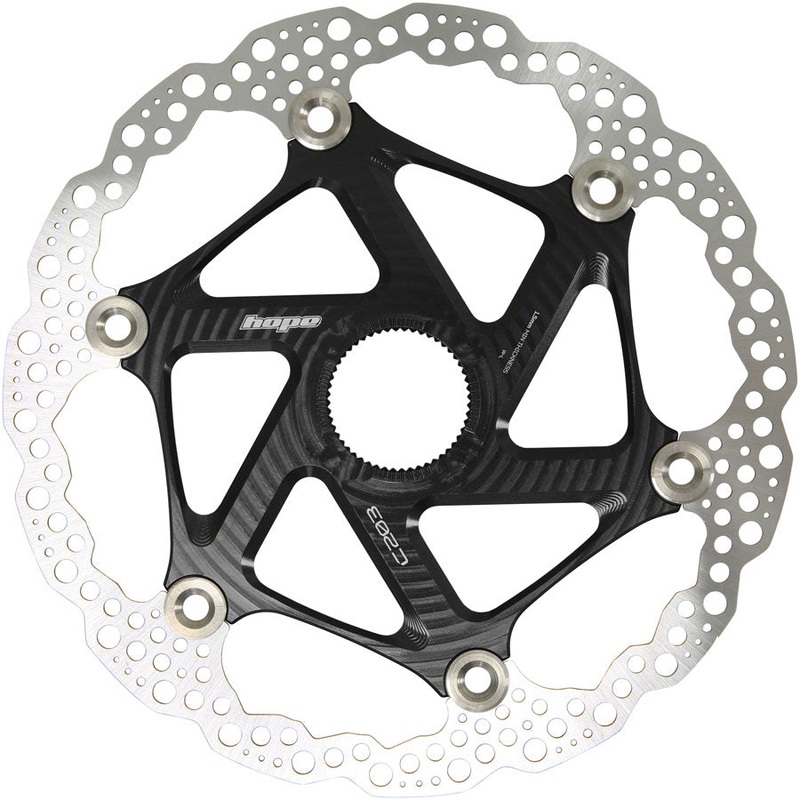 Hope MTB Floating Centre-Lock Disc Brake Rotor – 203mm, Center-Lock, Black