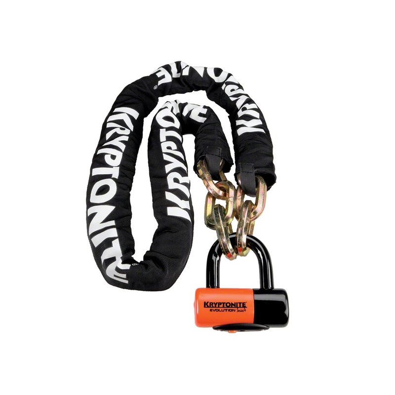 Kryptonite New York Chain 1217 and Evolution Disc Lock – Black Black 5.5ft – 66 Inches