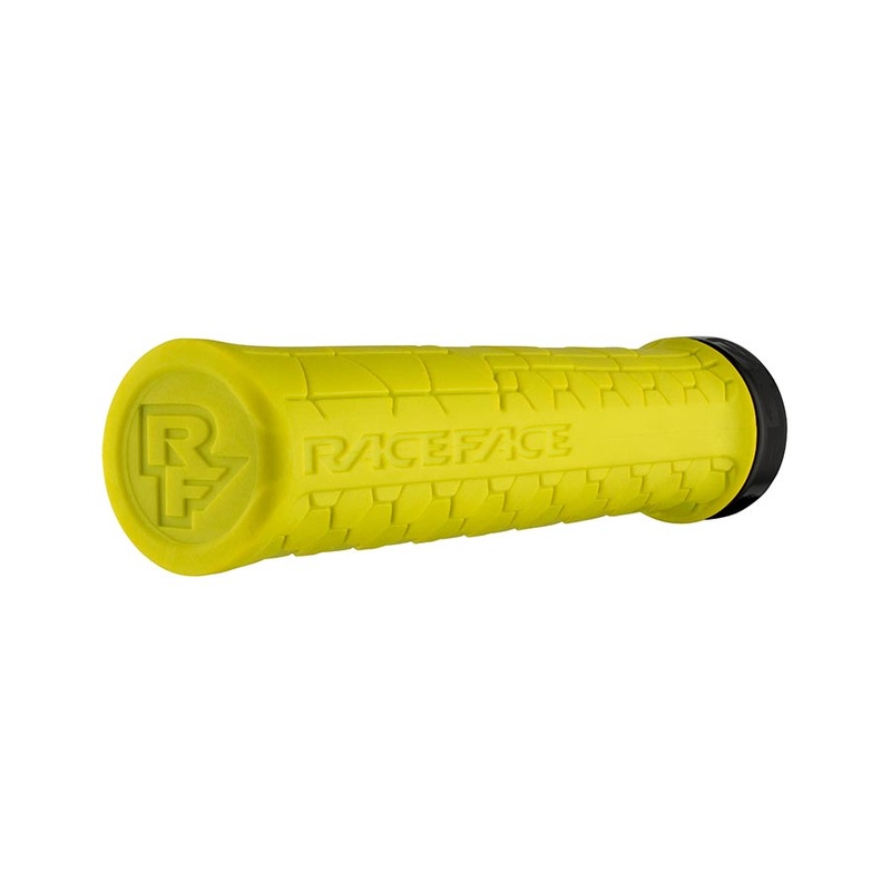 RaceFace Getta Grips – Yellow, 33mm Tapered Inner Core W/ Single Lock-On Clamp