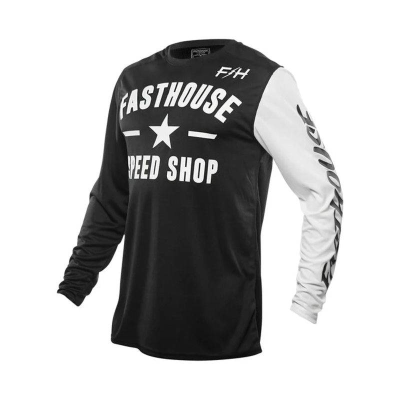 Fasthouse Carbon Jersey – Youth – Black-White Black – White X-Small