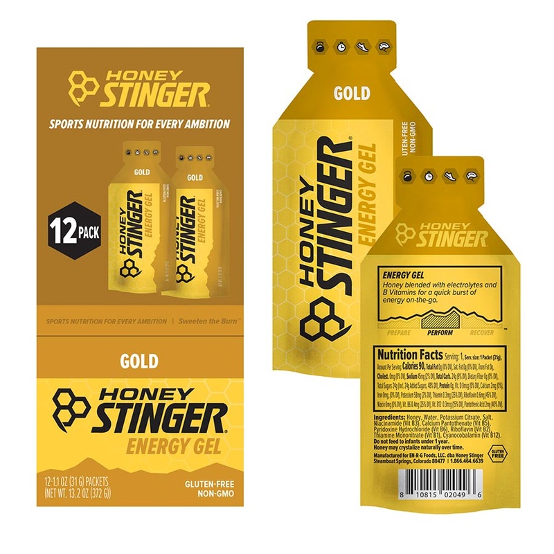 Honey Stinger Organic Gel Gels, Honey, 12pcs