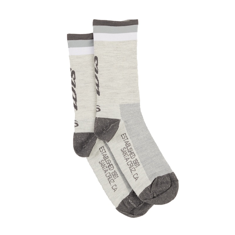 Ibis 7″ Cuff Wool Sock – Gray-White Gray-White Medium