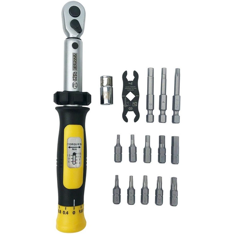 Pedros Demi Torque Wrench II + Bit Set – 3-15Nm