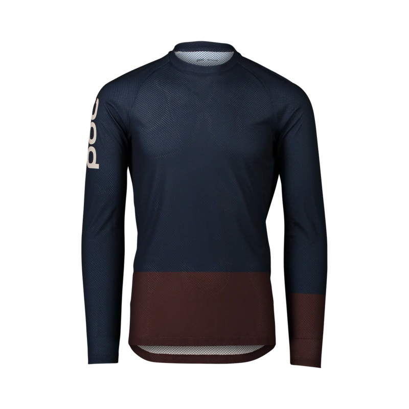POC Pure Long Sleeve MTB Jersey – Turmaline Navy-Axinite Brown Turmaline Navy – Axinite Brown X-Small