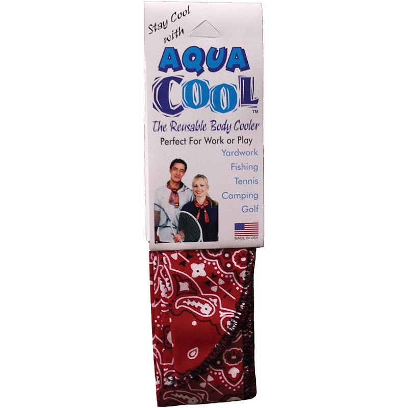 Pristech Aqua Cool Cooling Bandanas  Lightweight, super-absorbent neck coolers for sports, outdoor work, & active wear with thermal regulation technology RED