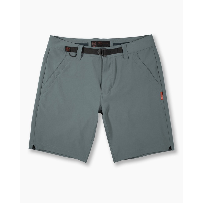 KETL Mtn Virtue Hybrid Shorts V3 9″ Inseam: Swim, Hike, Travel, Lounge, Bike – Men’s Hiking Chino Style Lightweight Blue Fog Small