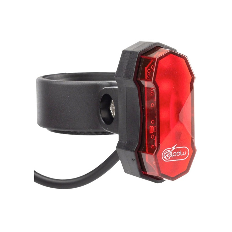 PDW Kepler E-Bike Tail Light – Black-Red Black – Red