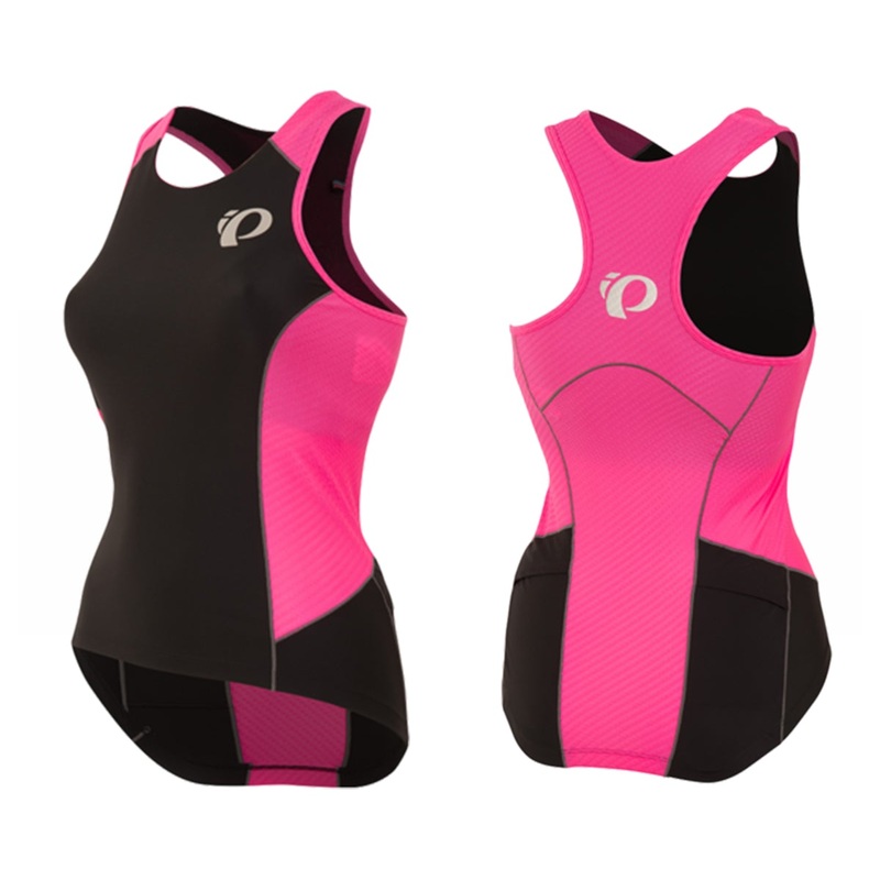 Pearl Izumi Elite Pursuit Tri Tank – Womens – Black-Screaming Pink Black – Screaming Pink 2X-Large