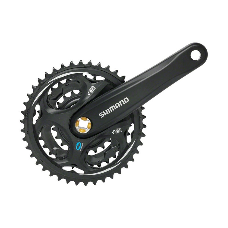 Shimano Altus 7-8 Spd Square Taper Crankset – Black Black 170mm – 42-32-22t Without Chainguard