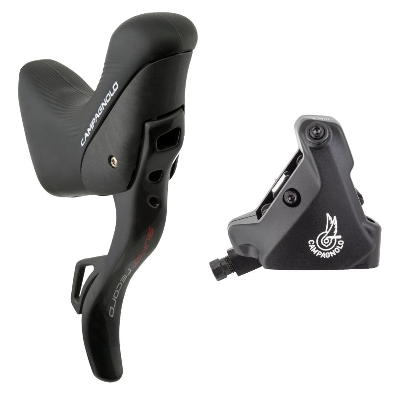 Campagnolo Super Record Ergopower EPS Hydraulic Brake/Shift Lever Disc Caliper – Right/Rear 12-Speed 140mm Flat Mount Caliper BLK