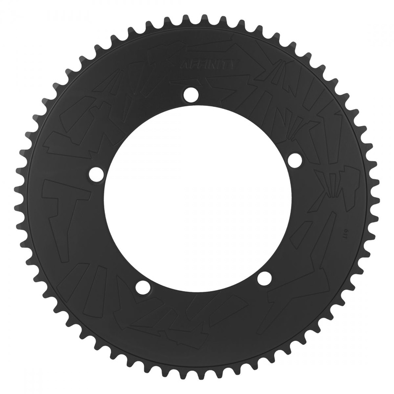 Affinity Pro Track Chainring 61t 144 BCD 5-Bolt Aluminum Hard Anodized Black