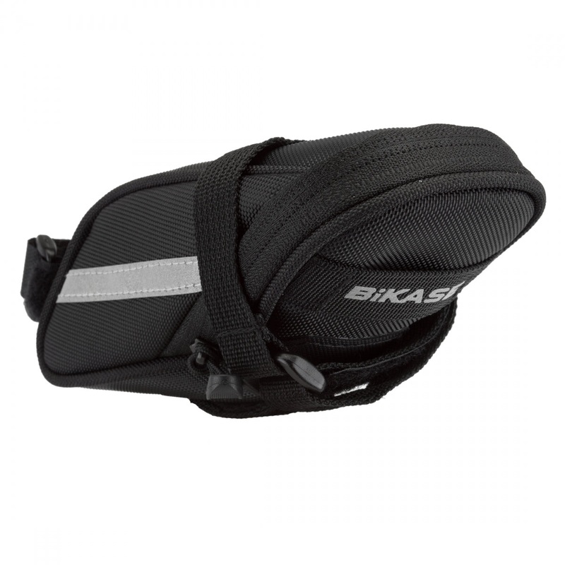 Bikase Momentum Seat Bag Black 8.5x3x3.5in Velcro Straps