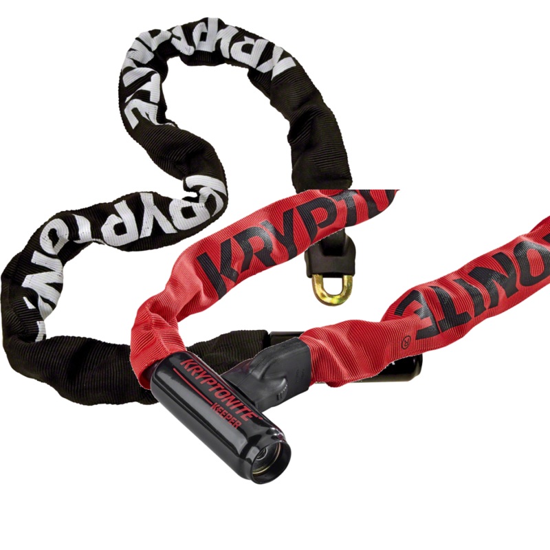 Kryptonite Keeper 785 Integrated Steel Chain Lock 7mm x 85cm, Pick-Resistant Disc Cylinder, Urban Bicycle Security