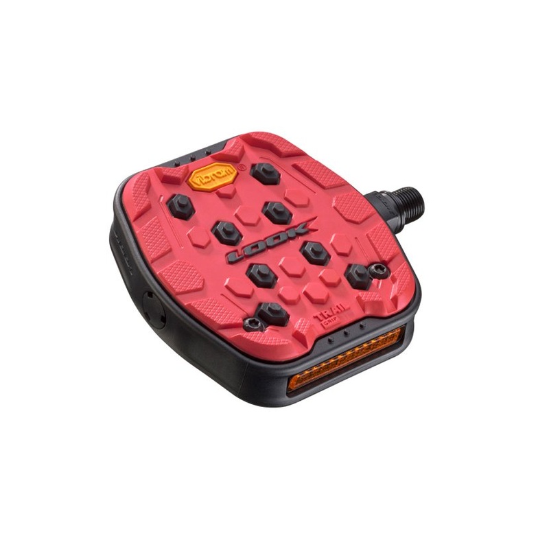 Look GEO Trail Grip Platform Pedals – Red Red