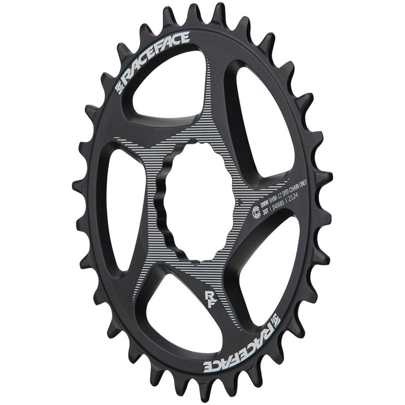 RaceFace Direct Mount Wide Chainring – 30t DM CINCH For Shimano 12-Speed HG+ Compatible Chain BLK