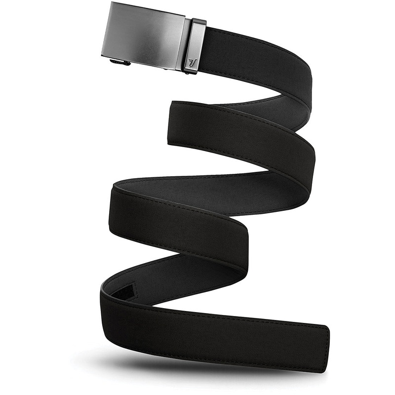 Stylish & Durable Canvas Mission Belts with Gunmetal Buckle | Adjustable, No Holes, Custom Fit, Shark Tank Approved in Multiple Colors BLACK