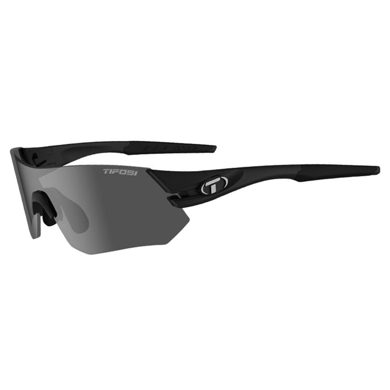 Tifosi Tsali Interchangeable Lens Sunglasses – Matt Black Matt Black Includes – Smoke – AC Red – Clear Lens