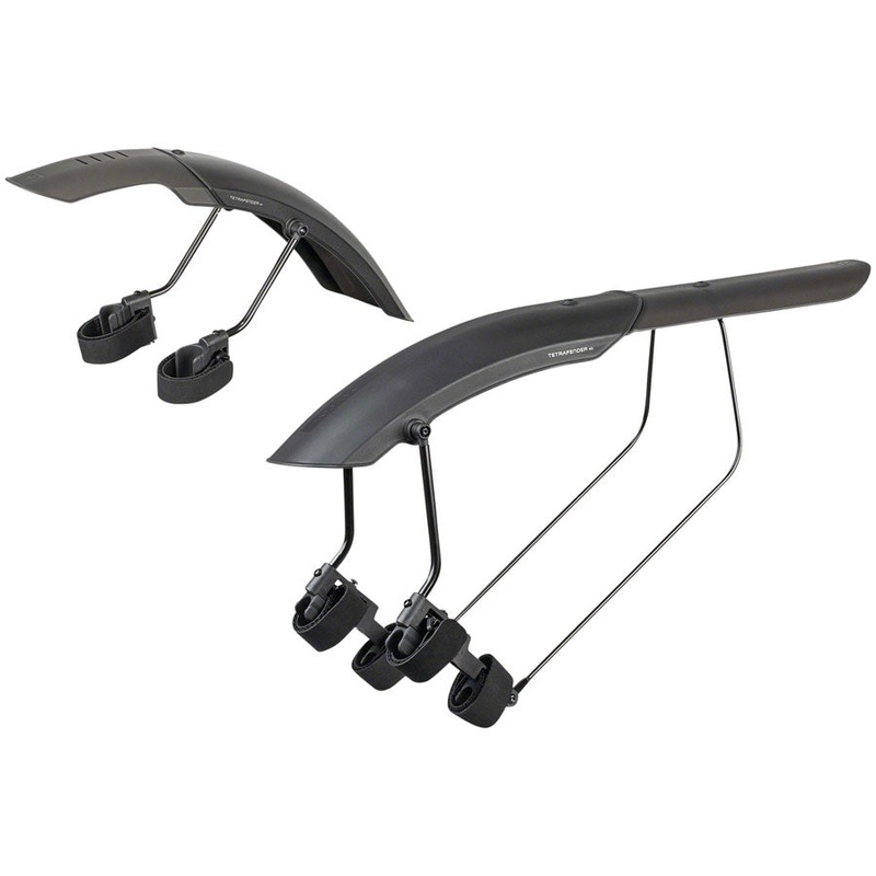 Topeak Tetrafender M1 and M2 Fender Set -Strap-on, Front and Rear, Black