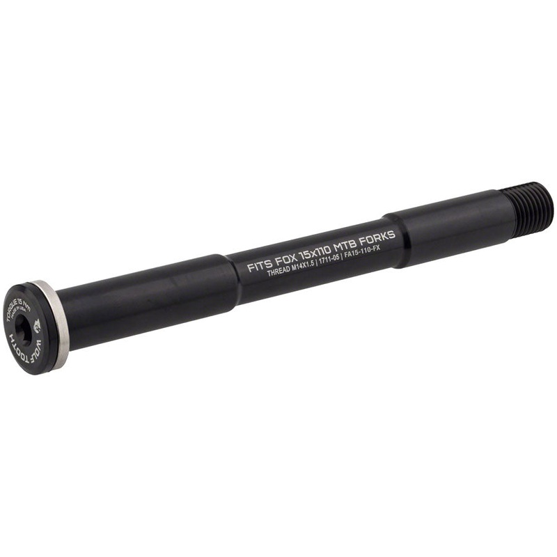 Wolf Tooth Front Thru Axle – FOX, 15 x 110mm, Black