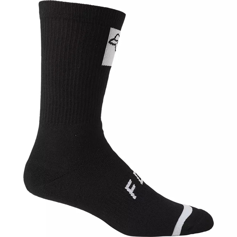 Fox Racing 8″ Defend Crew Sock – Black Black Small/Medium