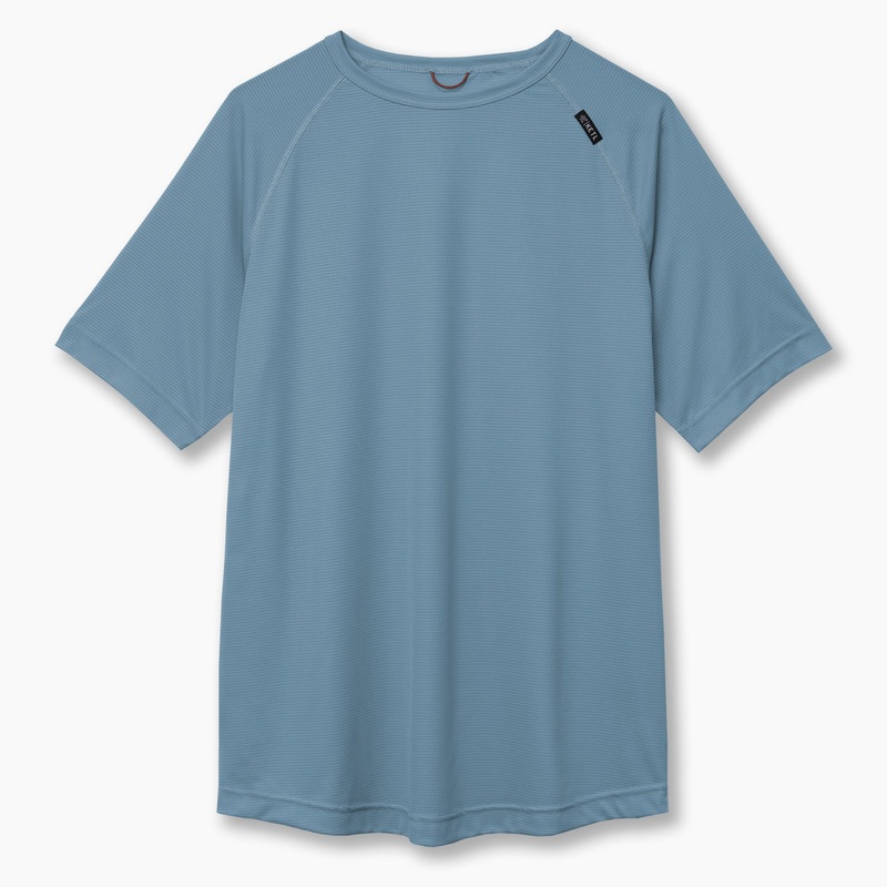 Ketl Mtn Nofry Sun Shirt Short Sleeve – SPF/UPF 30+ Sun Protection Shirt Lightweight For Summer Travel – Slate Men’s Small