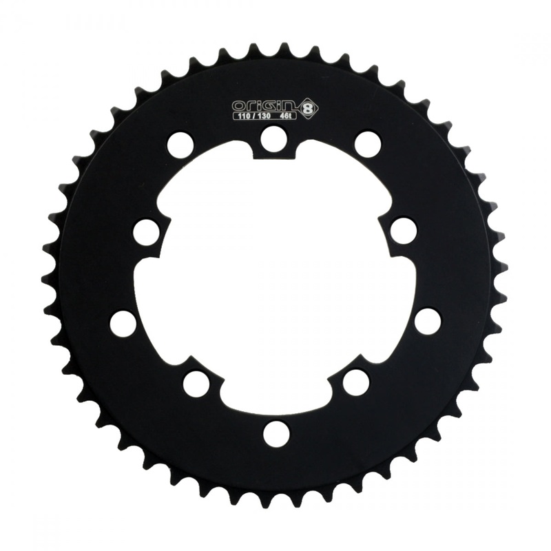 Origin8 Single Speed Chainring 46T 110mm/130mm 5-bolt Black Made in USA