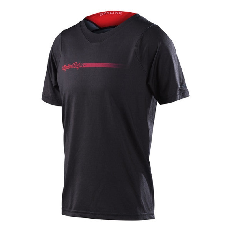 Troy Lee Designs Skyline Short Sleeve MTB Jersey – Youth – Channel – Carbon Carbon X-Small