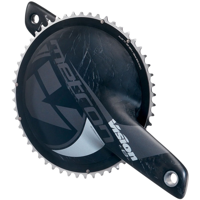 Vision Metron TT Crankset, 2x 53/39T Chainrings, 165mm Arm Length, 130BCD, 386EVO Spindle  Carbon