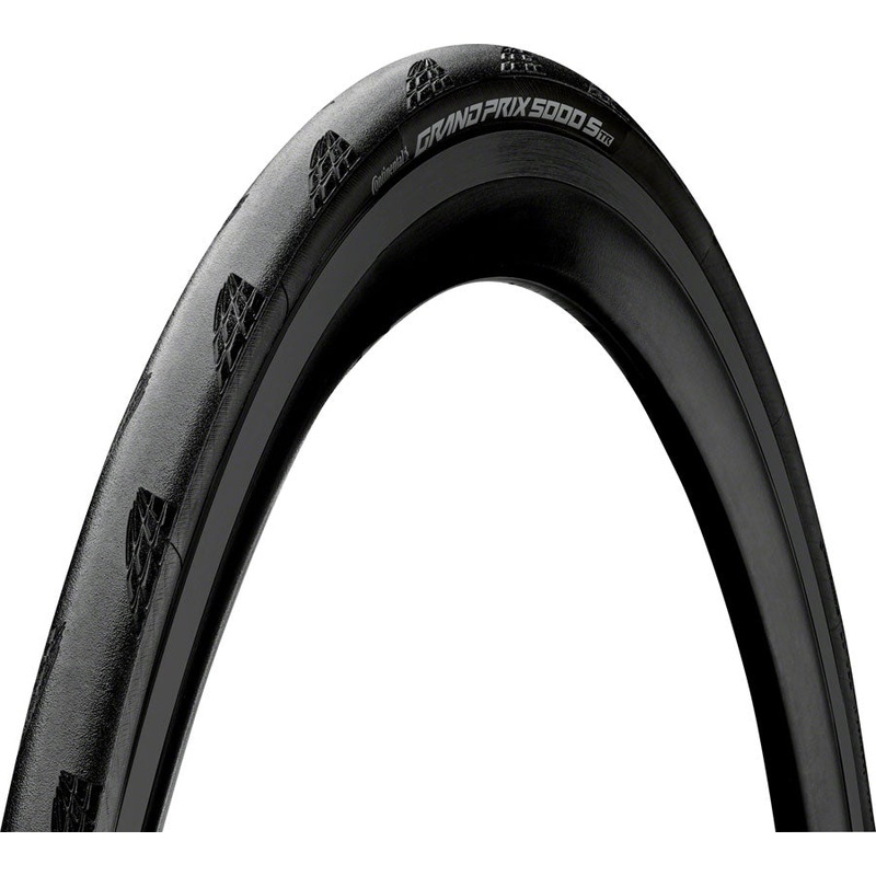 Continental Grand Prix 5000 S TR Tire – 700 x 25, Tubeless, Folding, Black, BlackChili, Vectran Breaker, LazerGrip, ACT