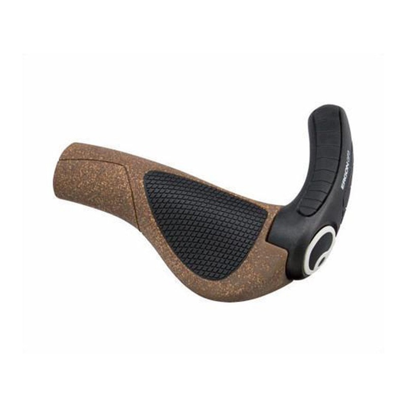 Ergon GP3-S Biokork Grips – Brown-Black Brown – Black Small