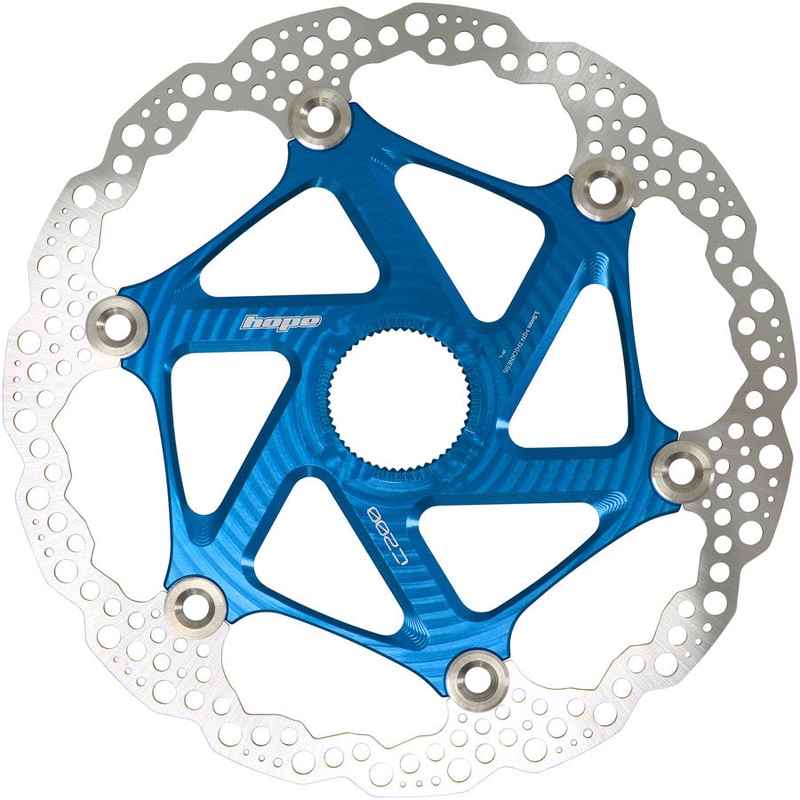 Hope MTB Floating Centre-Lock Disc Brake Rotor – 200mm, Center-Lock, Blue