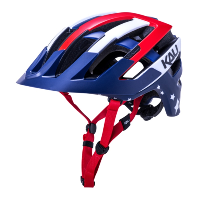 Kali Interceptor Patriot MTB Helmet – Matt Red-White-Blue Matt Red – White – Blue Small/Medium