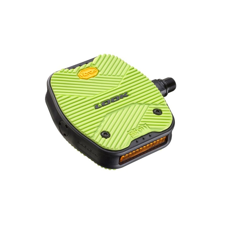 Look Geo City Grip Flat Pedals – Lime Lime