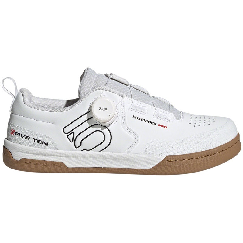 Mountain Bike Shoes Five Ten Freerider Pro BOA Flat – Men’s, FTWR White/Core Black/Red, 15