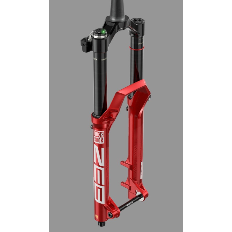 RockShox ZEB Ultimate Flight Attendant Fork – 29″ Boost 15×110, 170mm Travel, Electric Red, SmCrownOD 44 Offset, Includes Bolt-on Fender, 2 Bottom Tokens, Star Nut, Maxle Stealth, Battery & Charger – A3