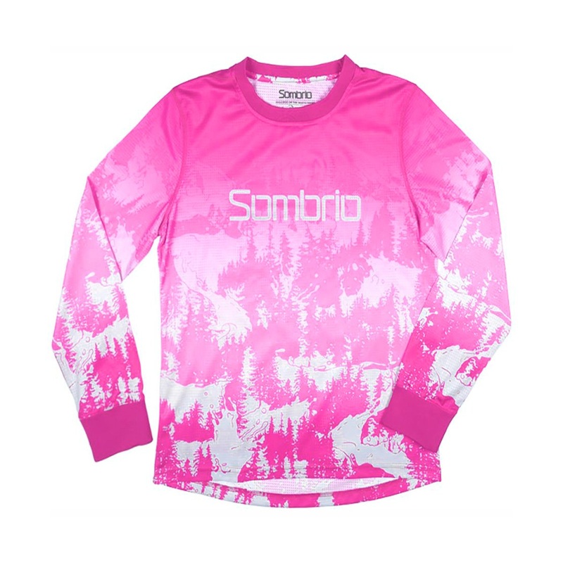 Sombrio Cascadia Long Sleeve MTB Jersey – Womens – Pink Pink Small