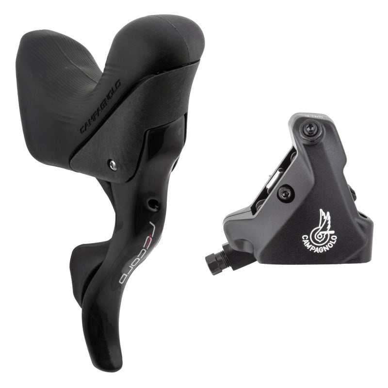 Campagnolo Record Ergopower Hydraulic Brake/Shift Lever Disc Caliper – Right/Rear 12-Speed 140mm Flat Mount Caliper BLK
