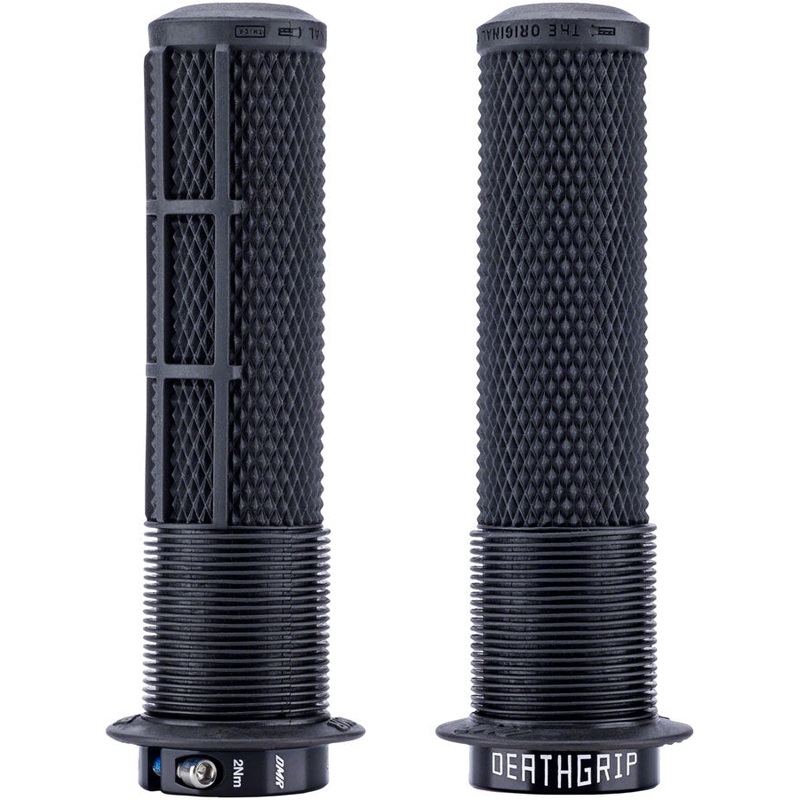 DMR DeathGrip 2 Flanged Grips – Thick, Lock-On, Black