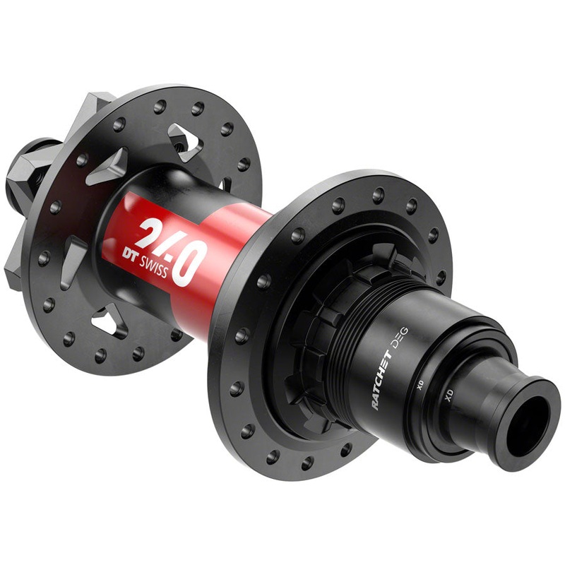 DT Swiss 240 DEG Rear Hub – 12 x 148mm, 6-Bolt, XD, Black/Red, 32H, 90pt