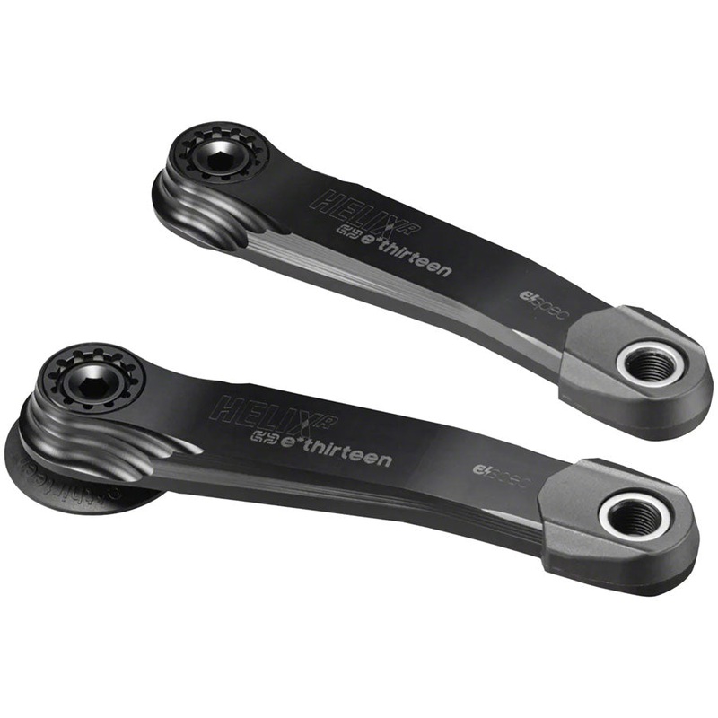 e*thirteen Helix Race Alloy e*spec Crank Arm Set – Fazua Ride 60, 18mm Offset, 165mm, with Self Extractor, Black