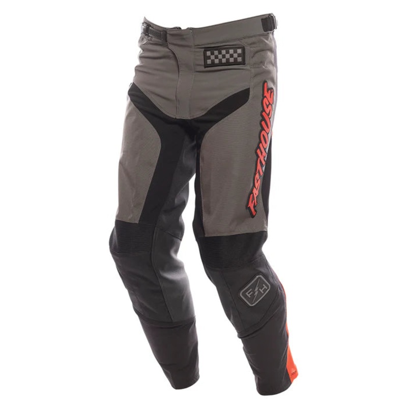 Fasthouse Grindhouse Pant – Gray-Red Gray – Red 36″