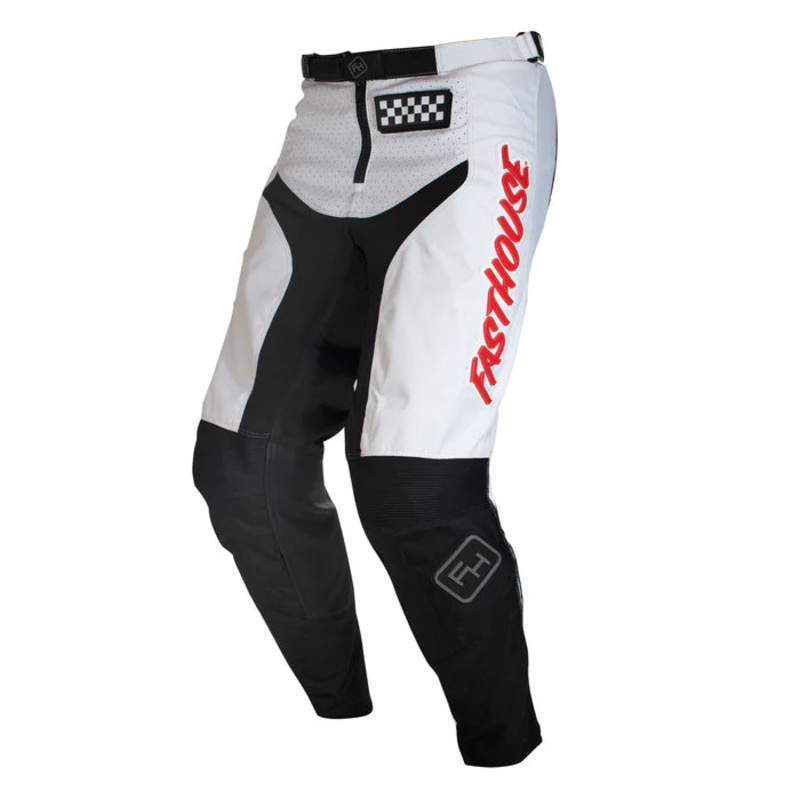 Fasthouse Grindhouse Pant – Youth – White-Red White – Red 26″