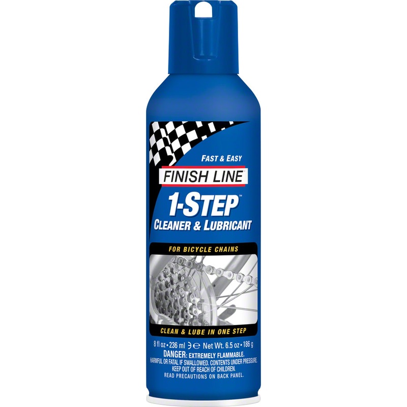 Finish Line 1-Step Cleaner and Bike Chain Lube – 8oz, Aerosol
