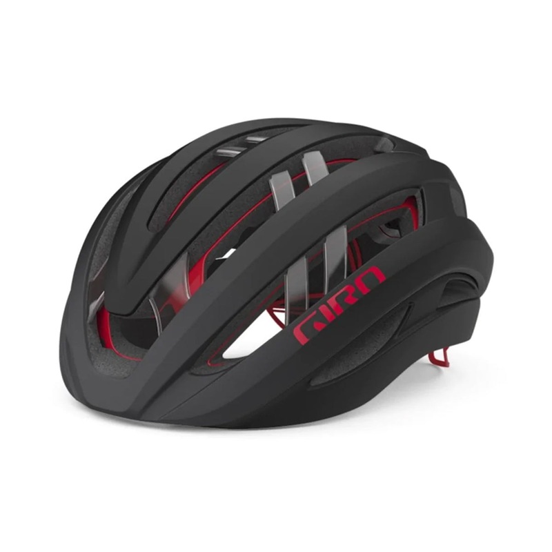 Giro Aries Spherical Road Helmet – Matt Carbon- Red Matt Carbon – Red Small
