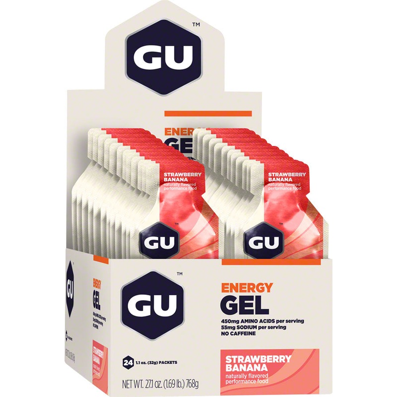 GU Energy Gel – Strawberry/Banana, Box of 24