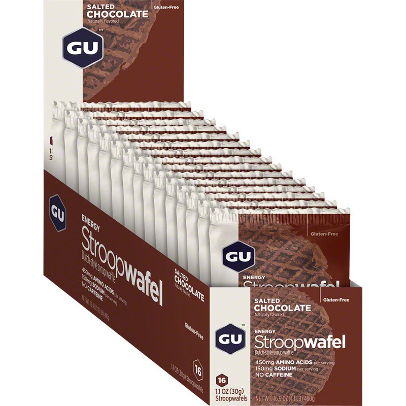 GU Energy Stroopwafel – Salted Chocolate, Box of 16