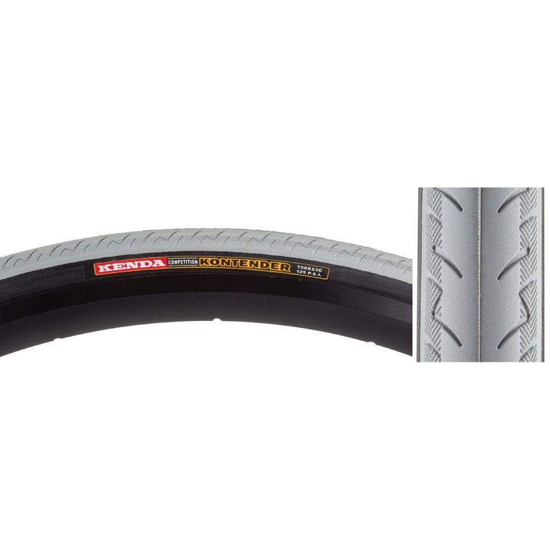 Kenda Kontender 700 x 23 ClincherWire TPI 110 Gray/Bsk Reflective Road Tire
