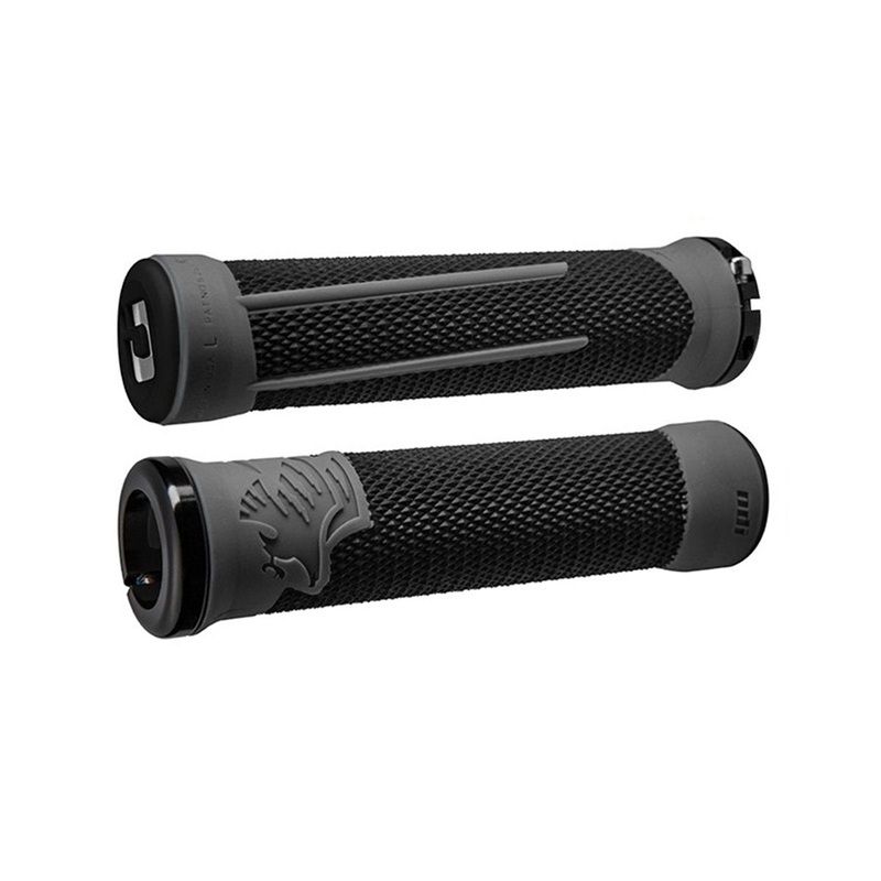 ODI AG-2 Lock-On Grips – Black-Gray Black – Gray Black Clamp