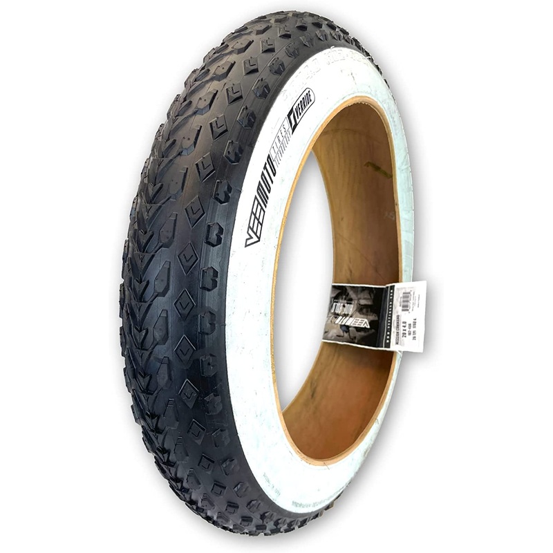 Vee Tire & Rubber Mission Command 20×4.0 Wire Tires  Enduro-Grade, Puncture-Resistant E-Bike Compatible Folding Bike Tires Bk/Wht